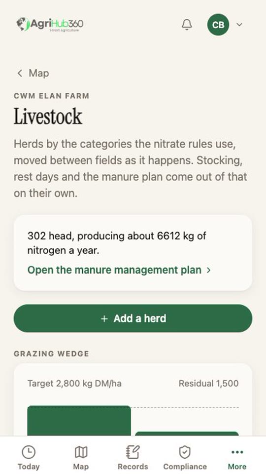First frame of the livestock capture